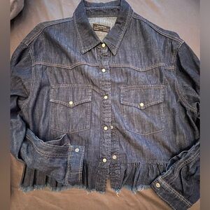 Zara dark jean shirt